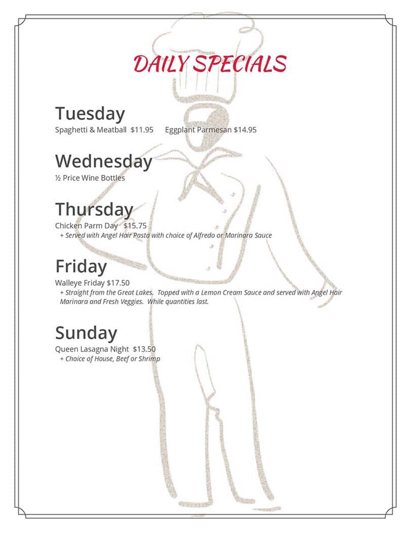 Twisted Italian Daily Specials feb2024